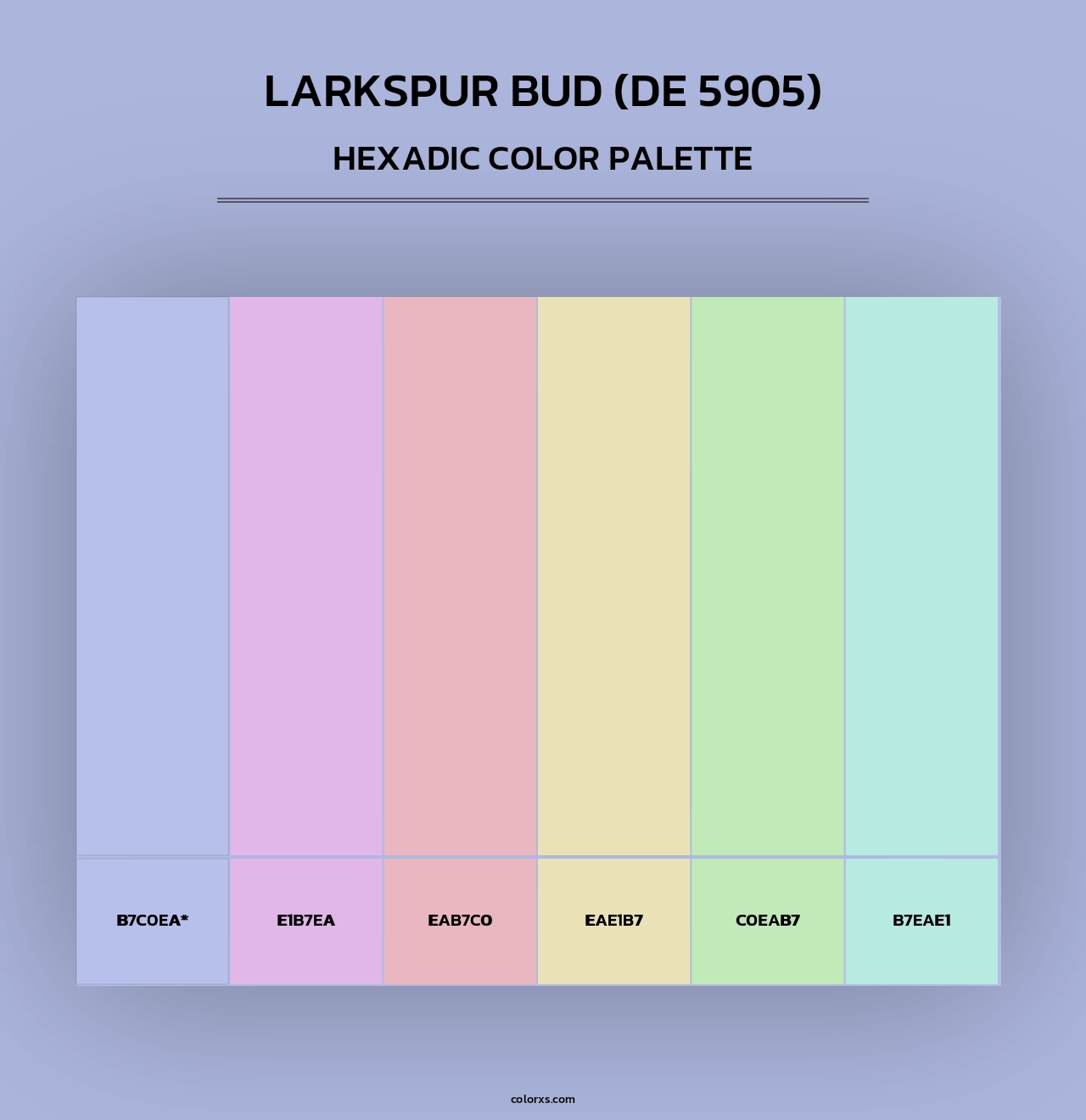 Larkspur Bud (DE 5905) - Hexadic Color Palette