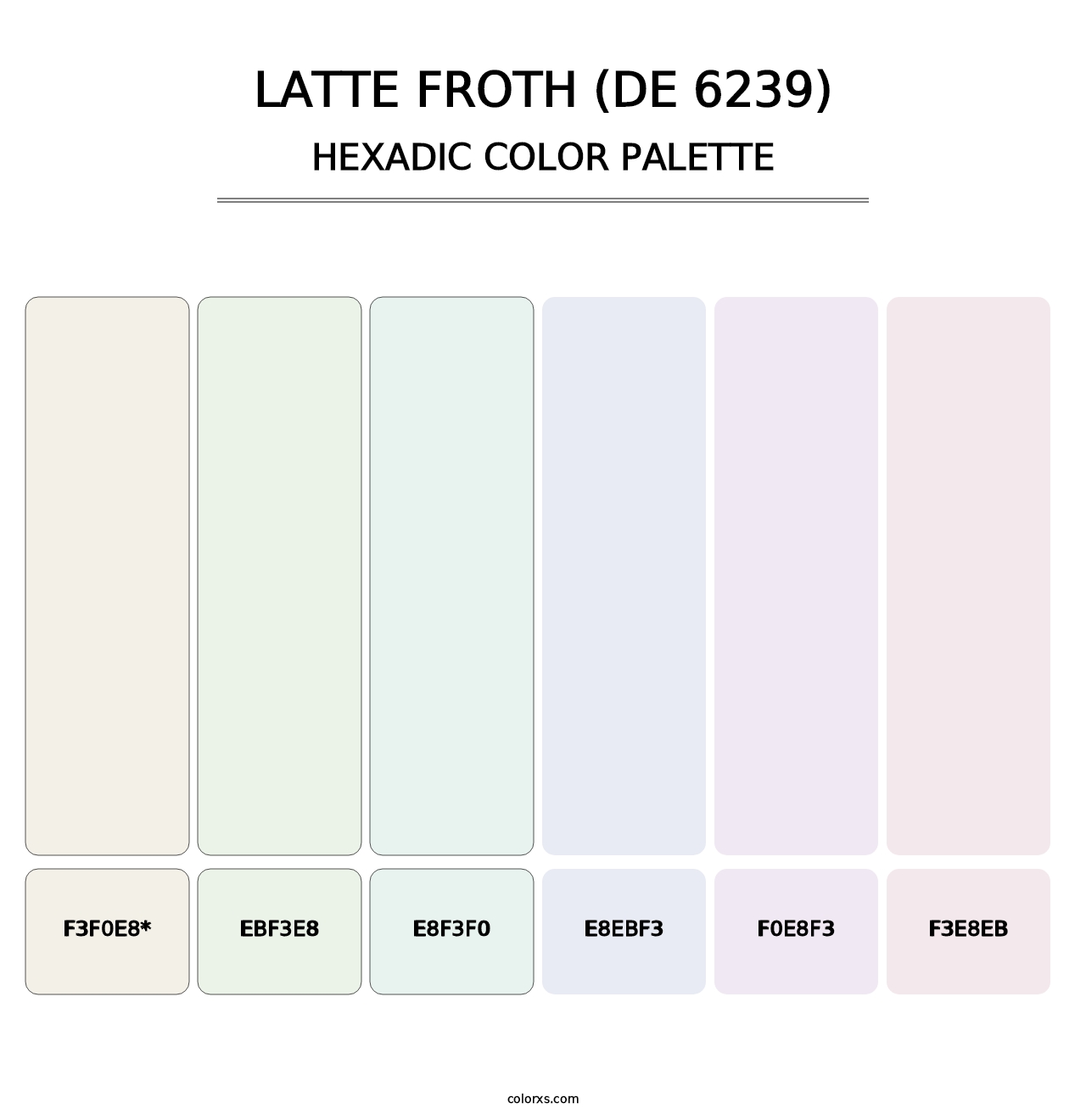 Latte Froth (DE 6239) - Hexadic Color Palette