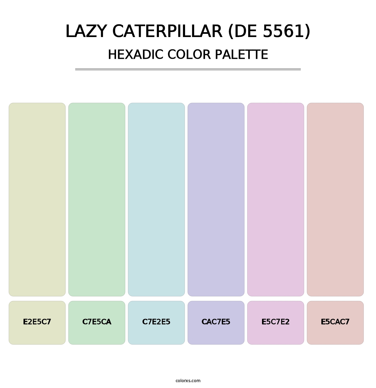 Lazy Caterpillar (DE 5561) - Hexadic Color Palette
