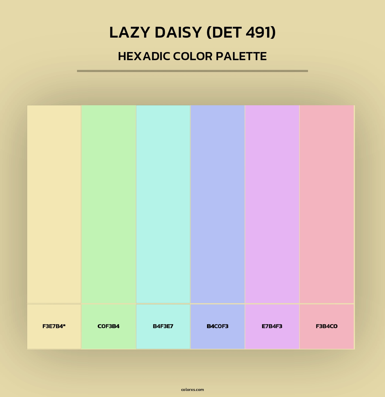 Lazy Daisy (DET 491) - Hexadic Color Palette