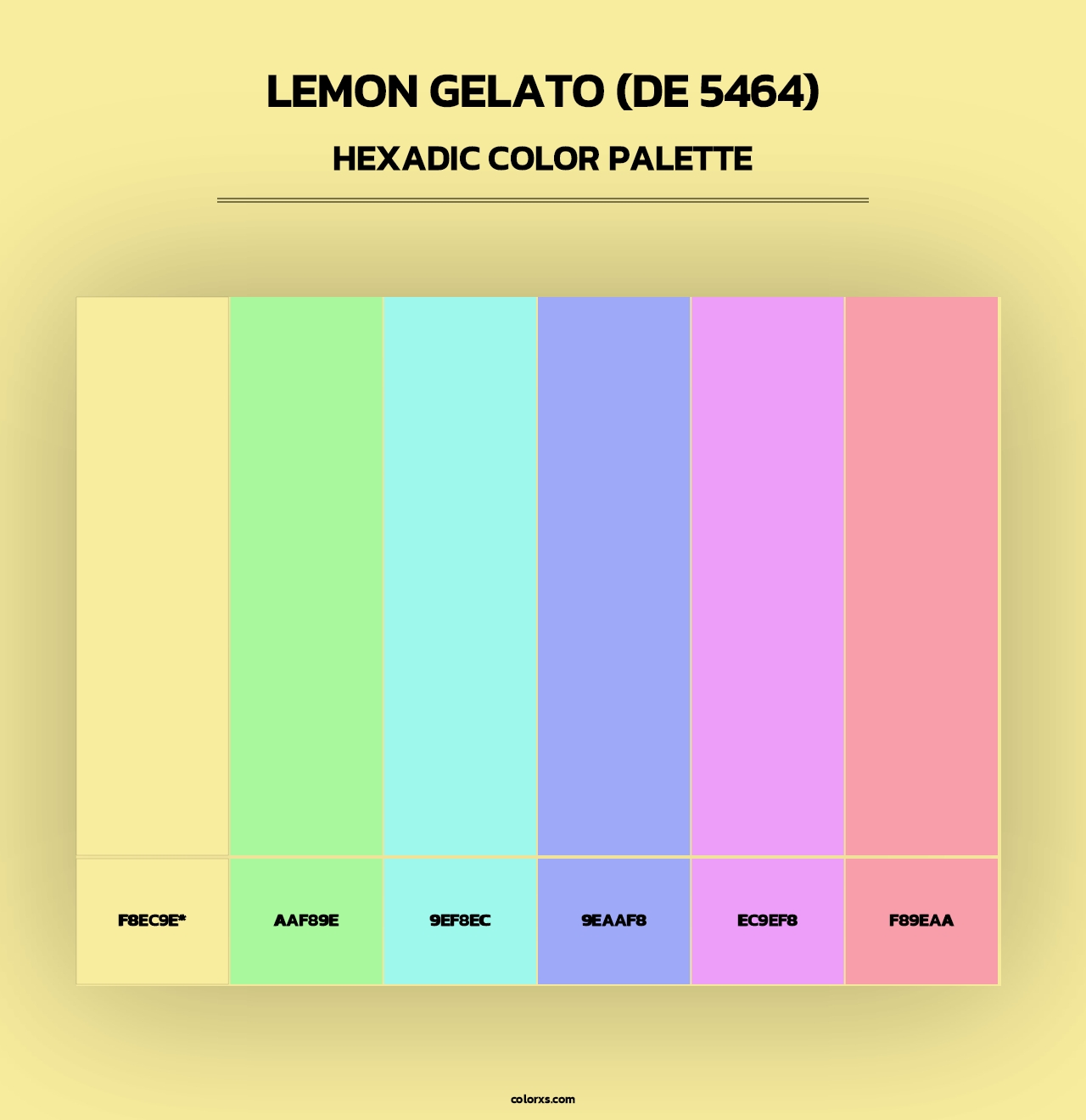 Lemon Gelato (DE 5464) - Hexadic Color Palette