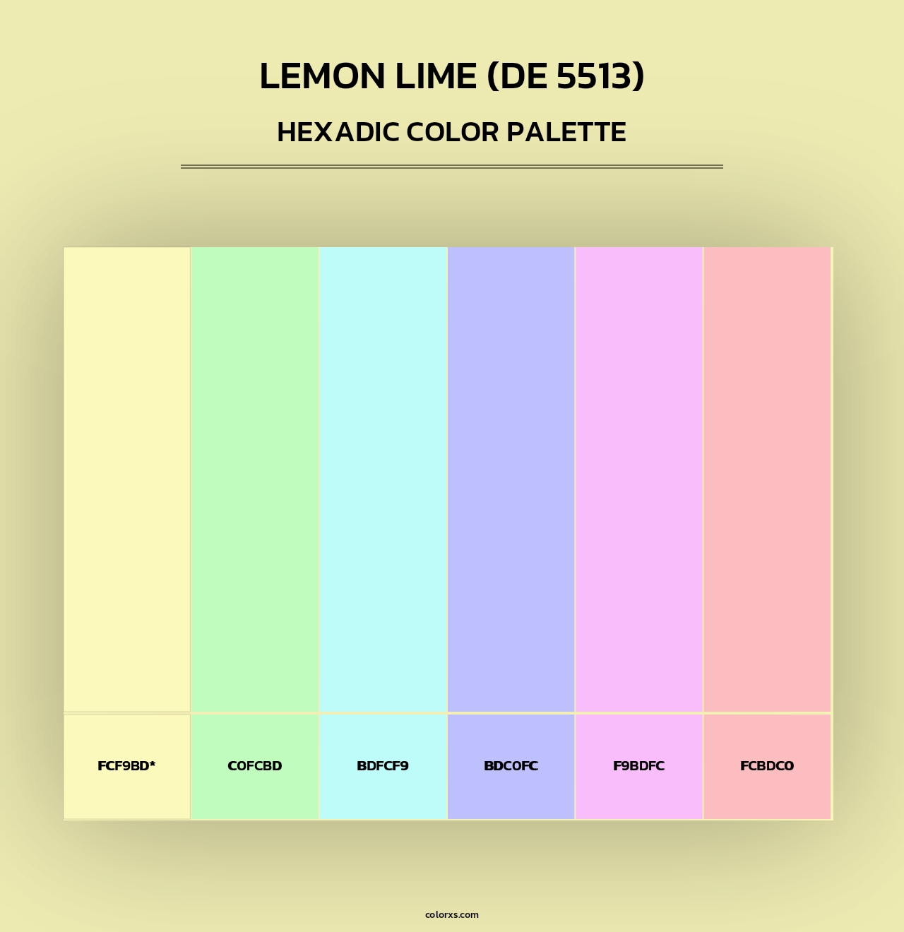 Lemon Lime (DE 5513) - Hexadic Color Palette