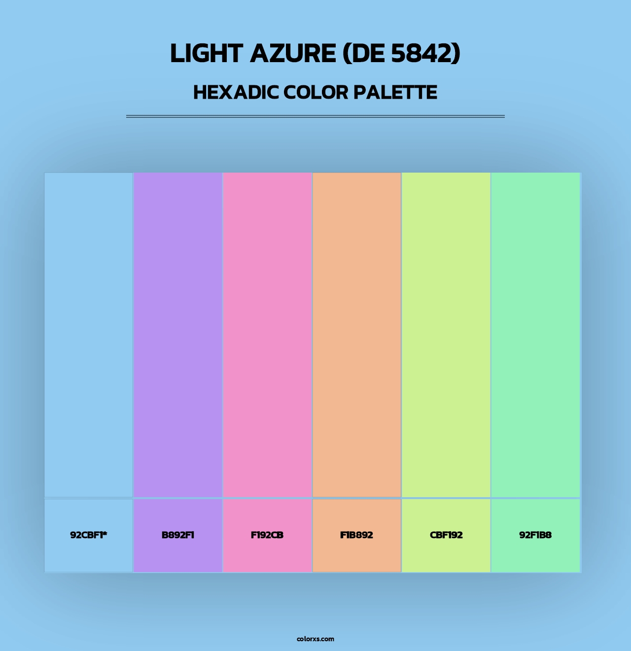 Light Azure (DE 5842) - Hexadic Color Palette