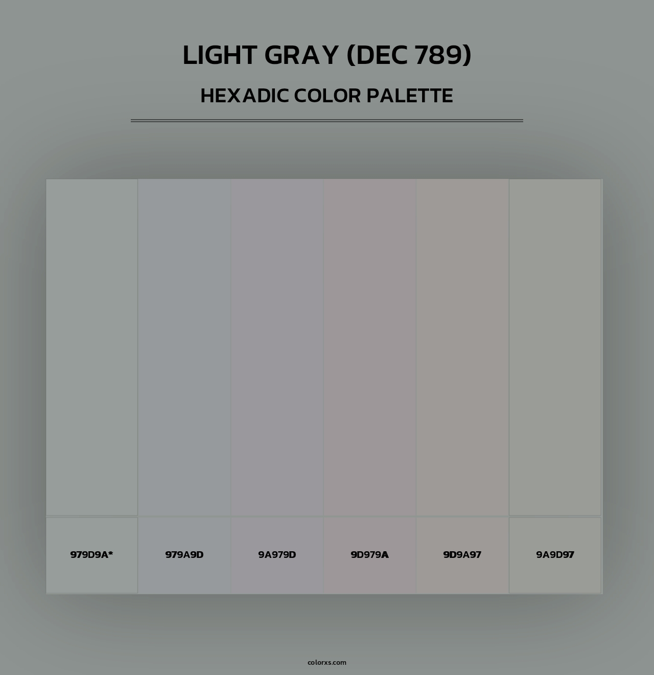 Light Gray (DEC 789) - Hexadic Color Palette