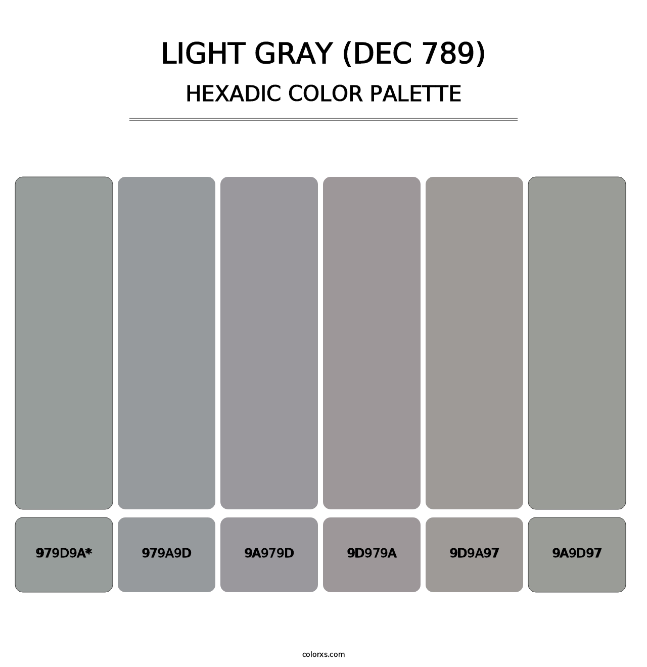 Light Gray (DEC 789) - Hexadic Color Palette