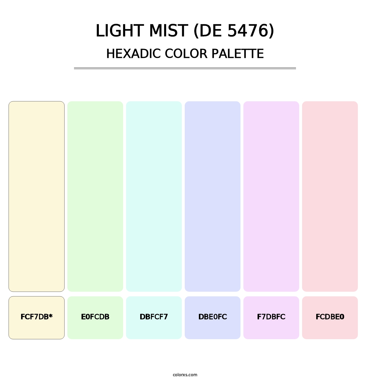 Light Mist (DE 5476) - Hexadic Color Palette