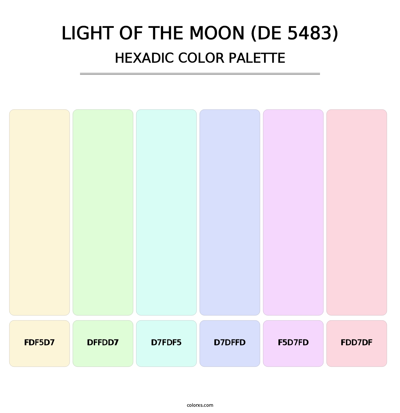 Light of the Moon (DE 5483) - Hexadic Color Palette