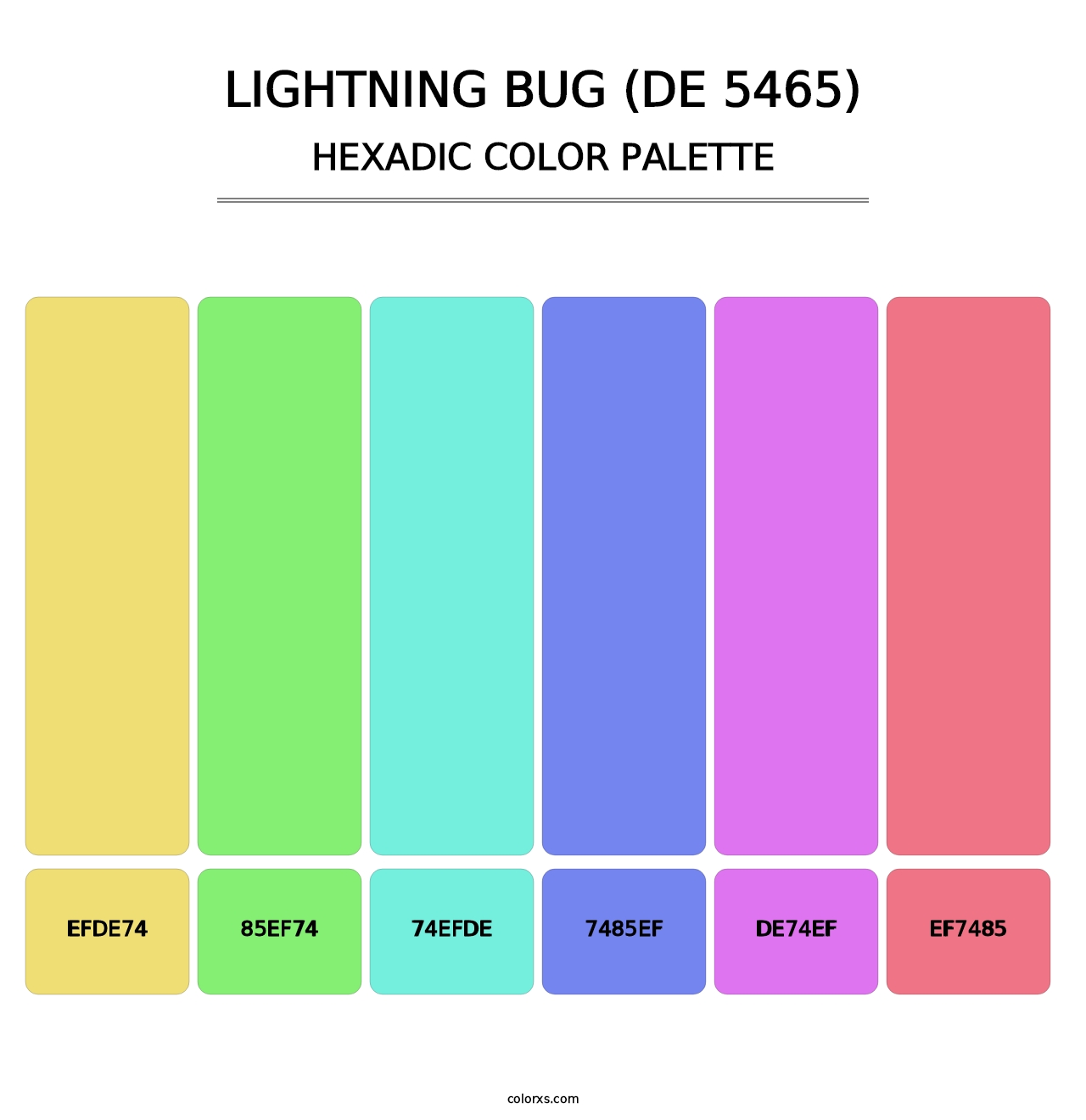 Lightning Bug (DE 5465) - Hexadic Color Palette