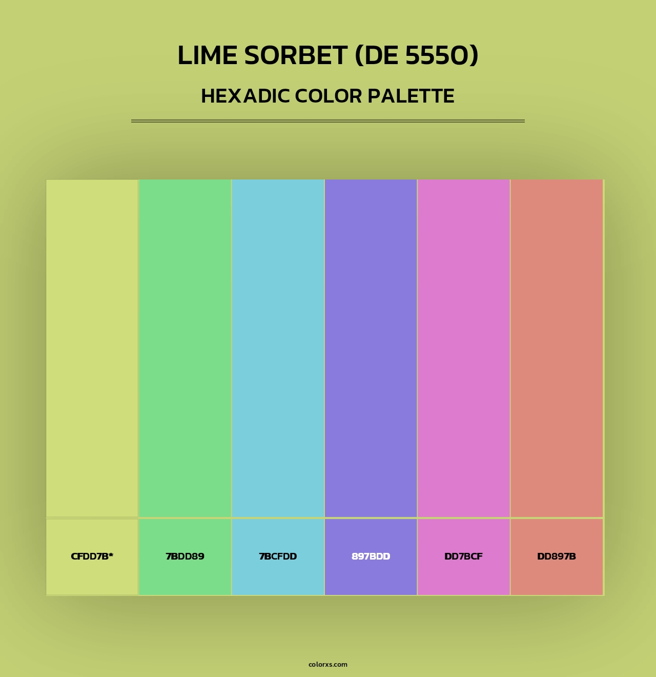 Lime Sorbet (DE 5550) - Hexadic Color Palette