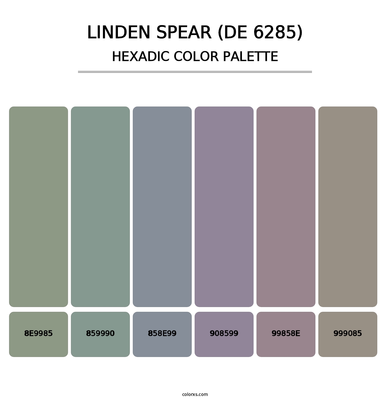 Linden Spear (DE 6285) - Hexadic Color Palette