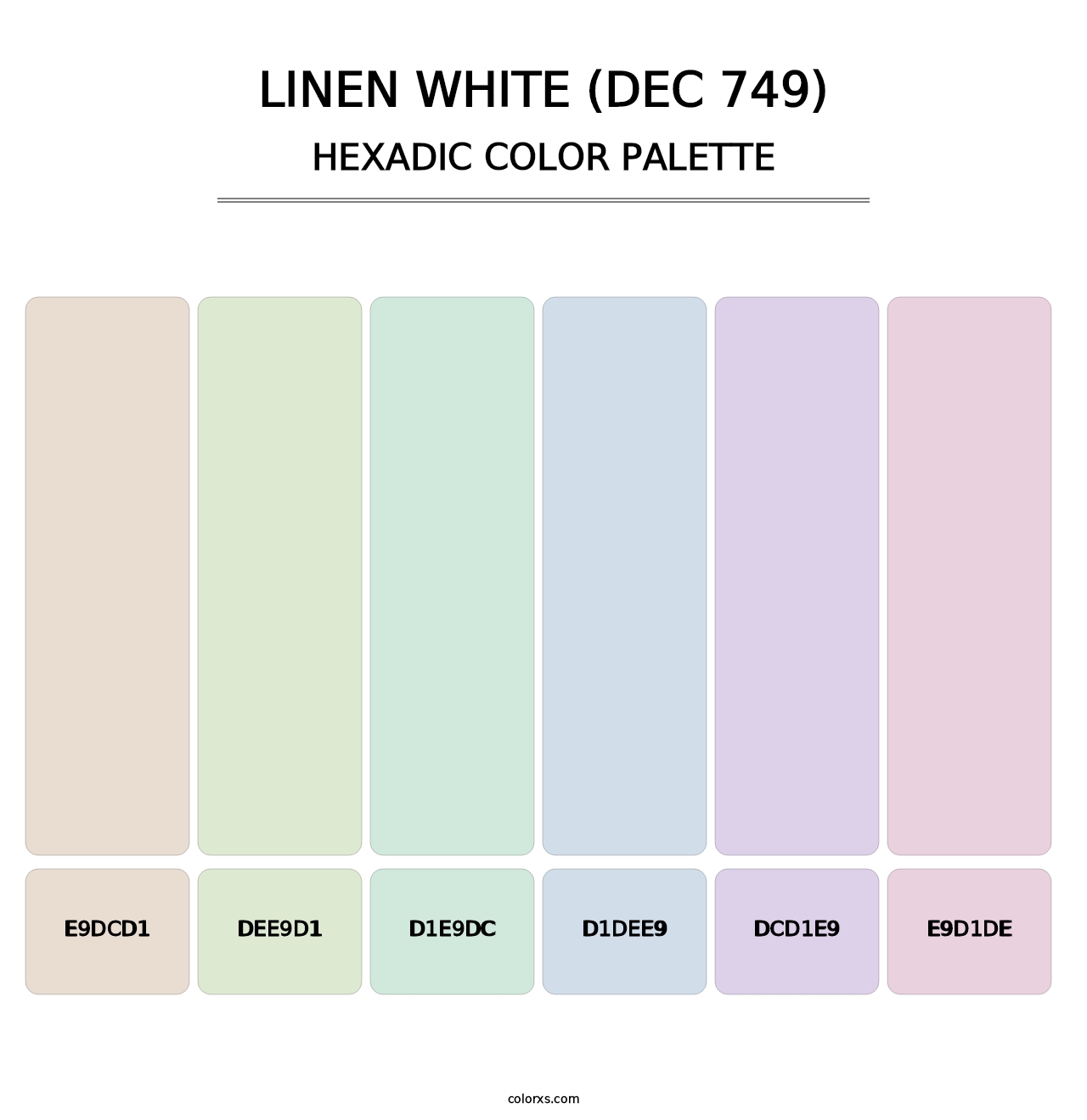 Linen White (DEC 749) - Hexadic Color Palette