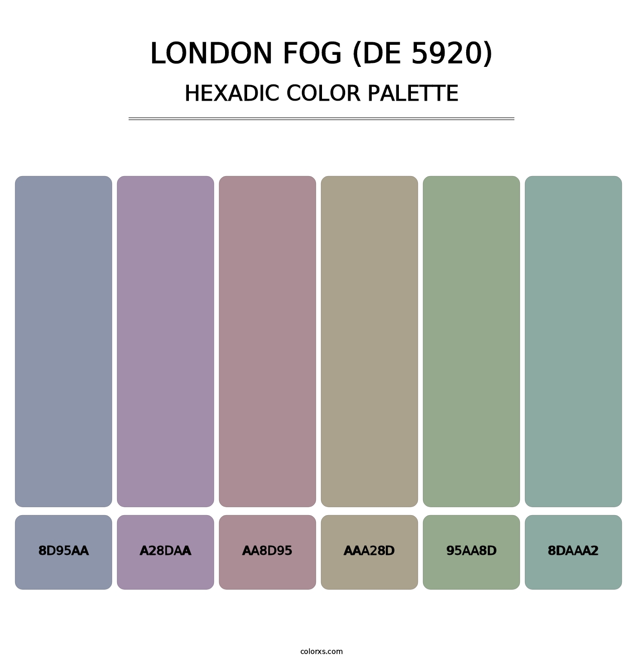 London Fog (DE 5920) - Hexadic Color Palette