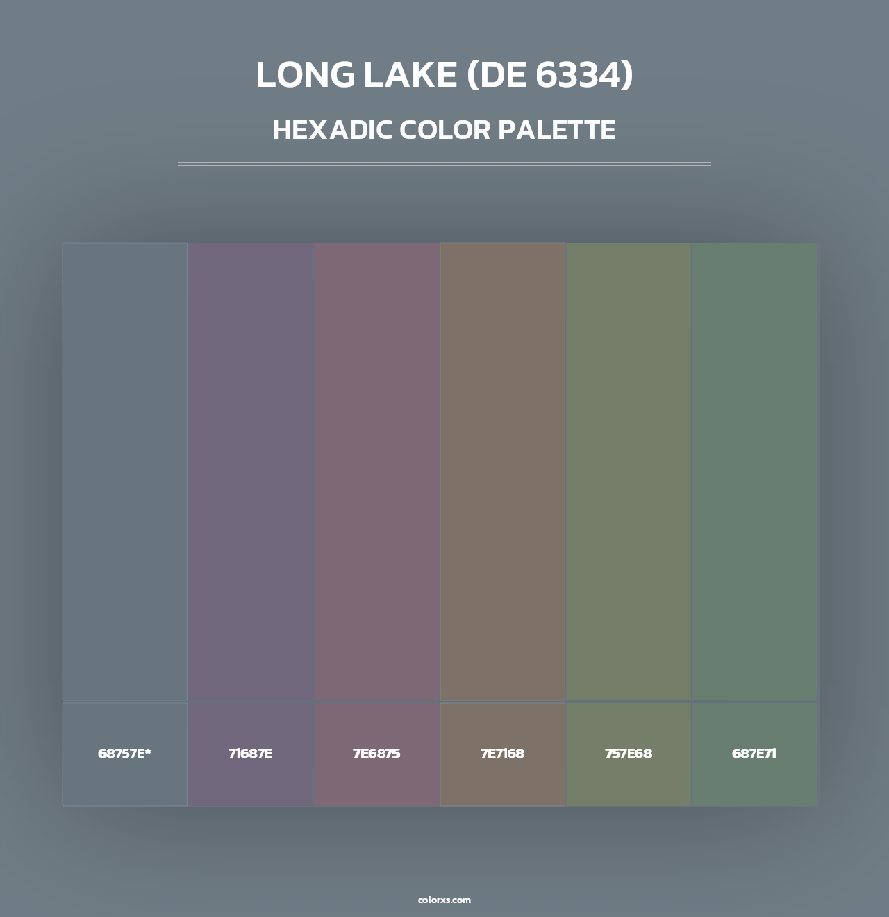 Long Lake (DE 6334) - Hexadic Color Palette