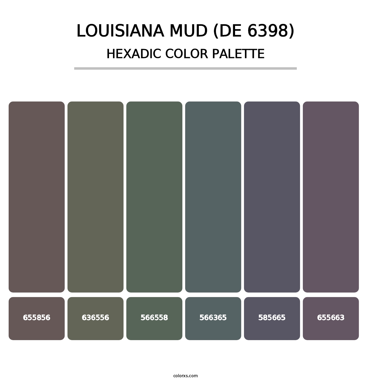 Louisiana Mud (DE 6398) - Hexadic Color Palette