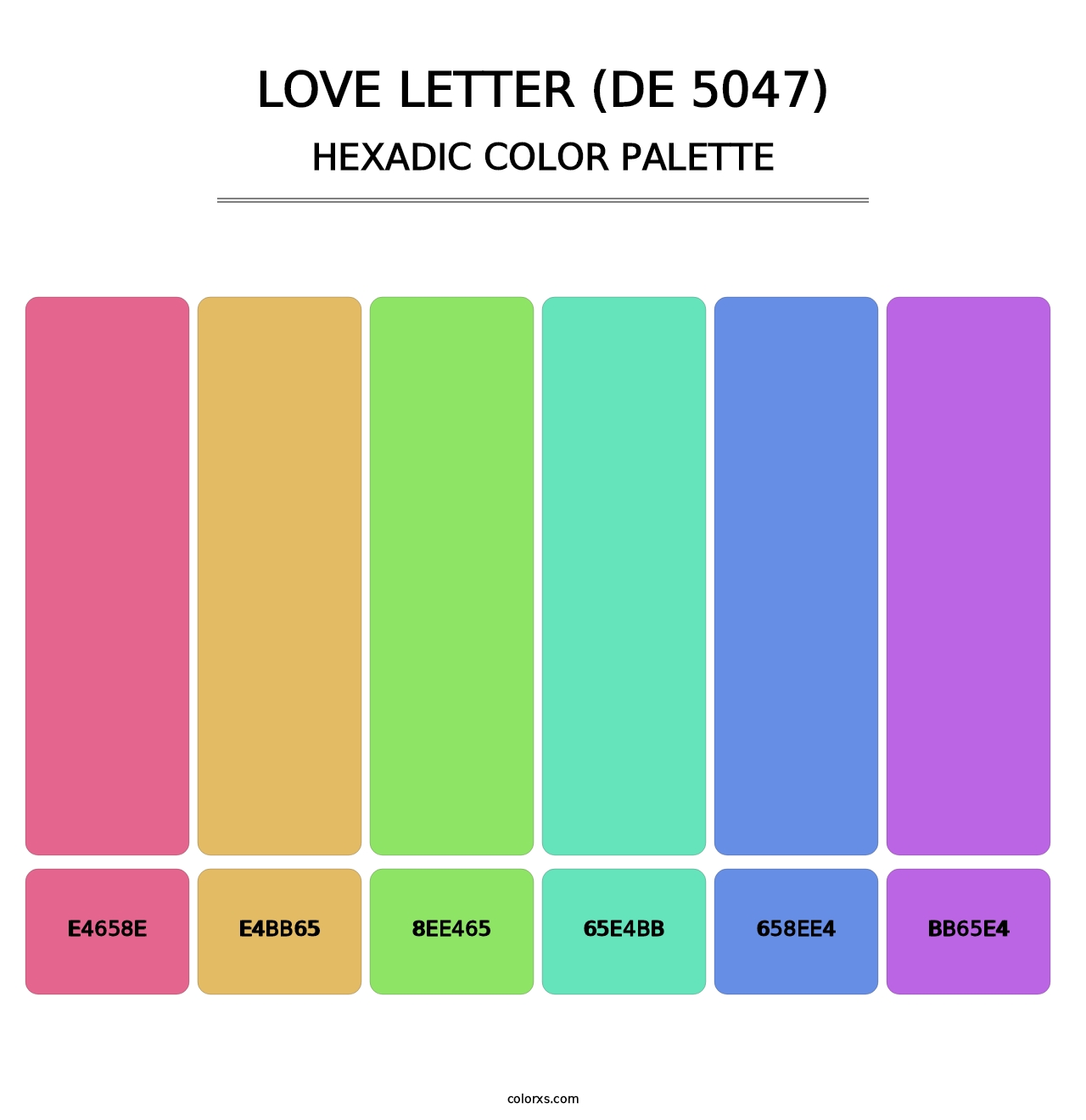 Love Letter (DE 5047) - Hexadic Color Palette
