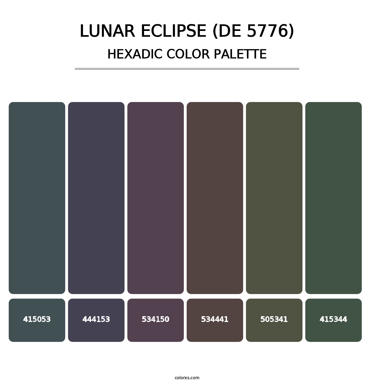 Lunar Eclipse (DE 5776) - Hexadic Color Palette
