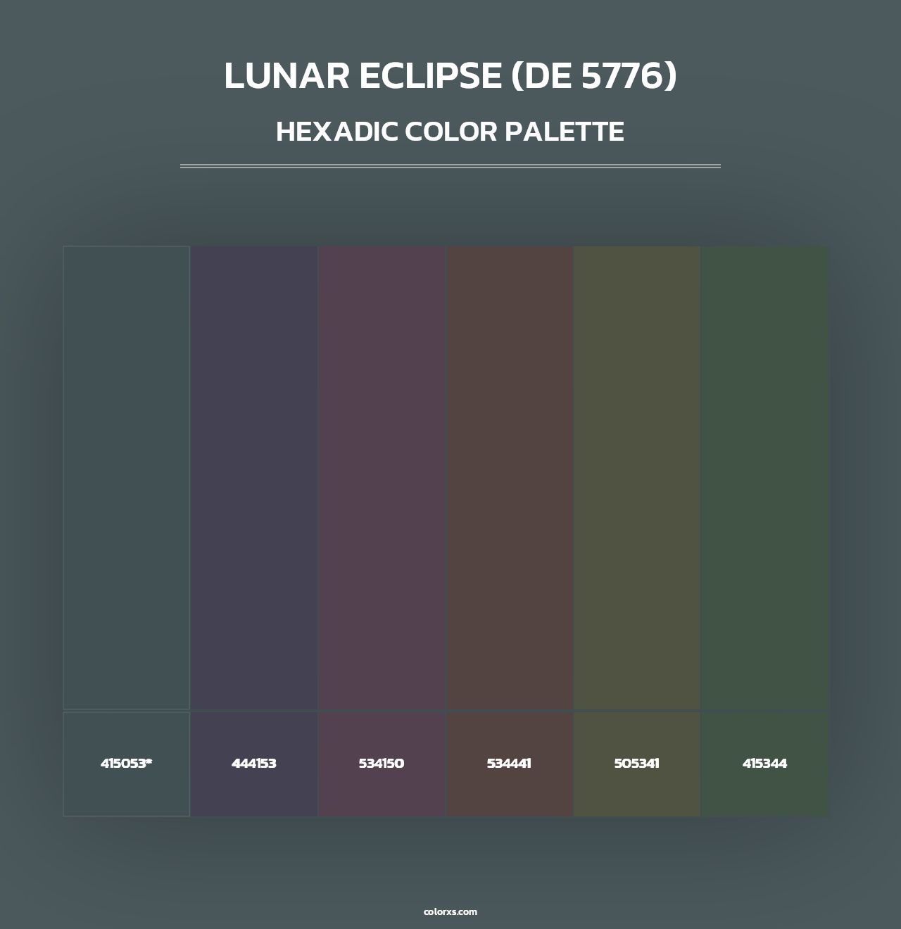 Lunar Eclipse (DE 5776) - Hexadic Color Palette