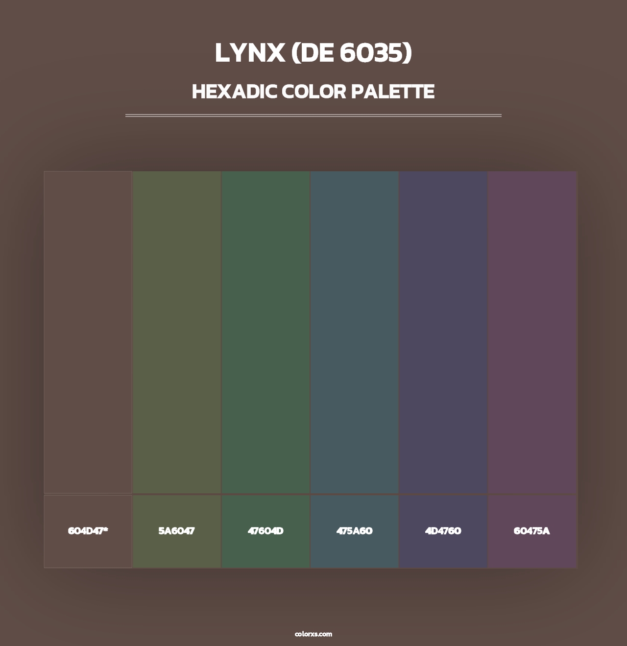 Lynx (DE 6035) - Hexadic Color Palette