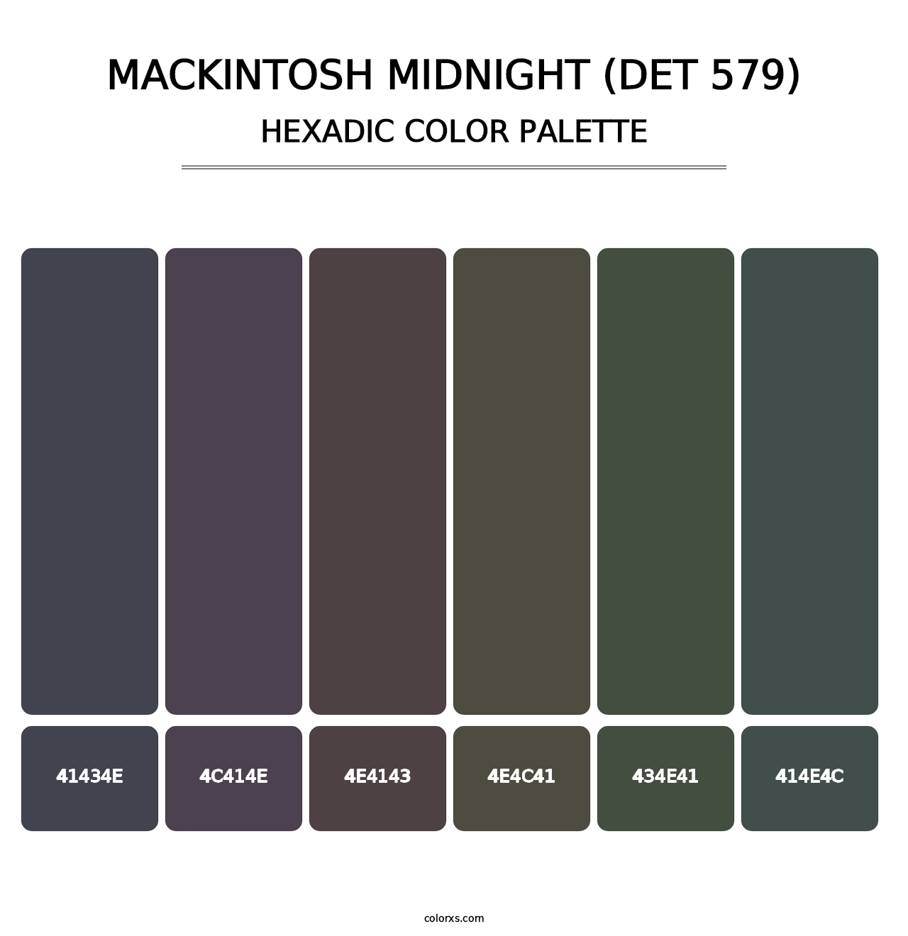 MacKintosh Midnight (DET 579) - Hexadic Color Palette