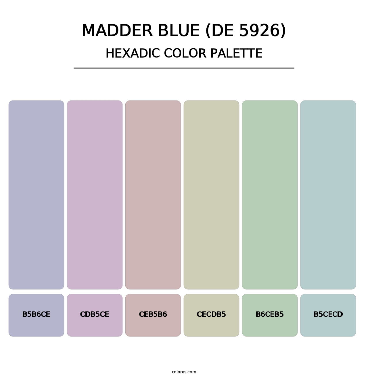 Madder Blue (DE 5926) - Hexadic Color Palette