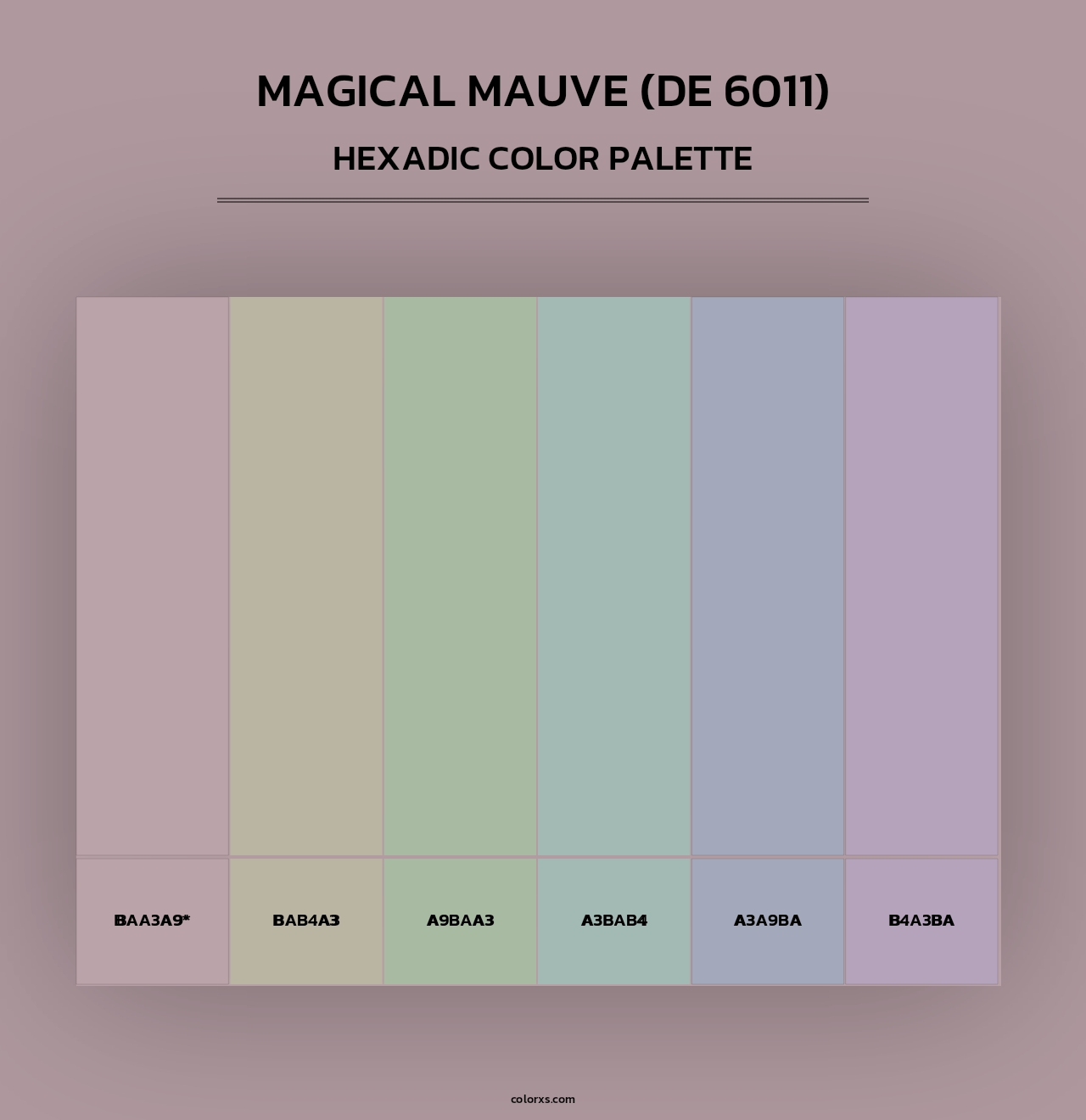 Magical Mauve (DE 6011) - Hexadic Color Palette
