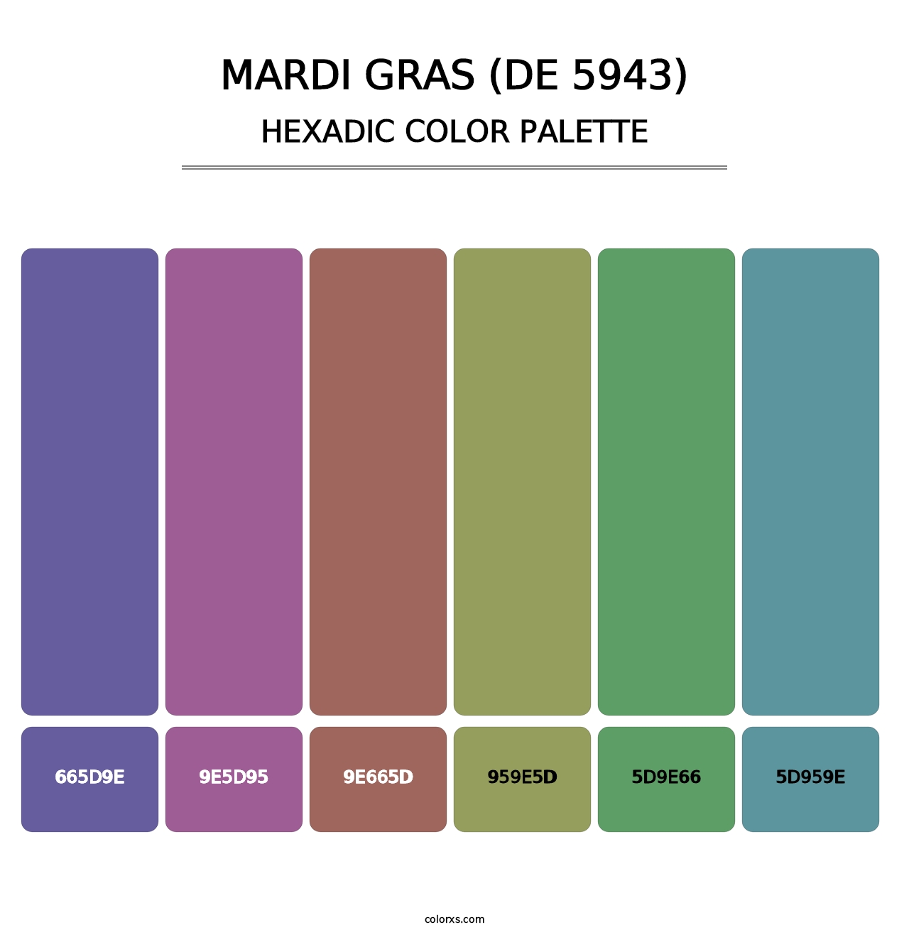 Mardi Gras (DE 5943) - Hexadic Color Palette