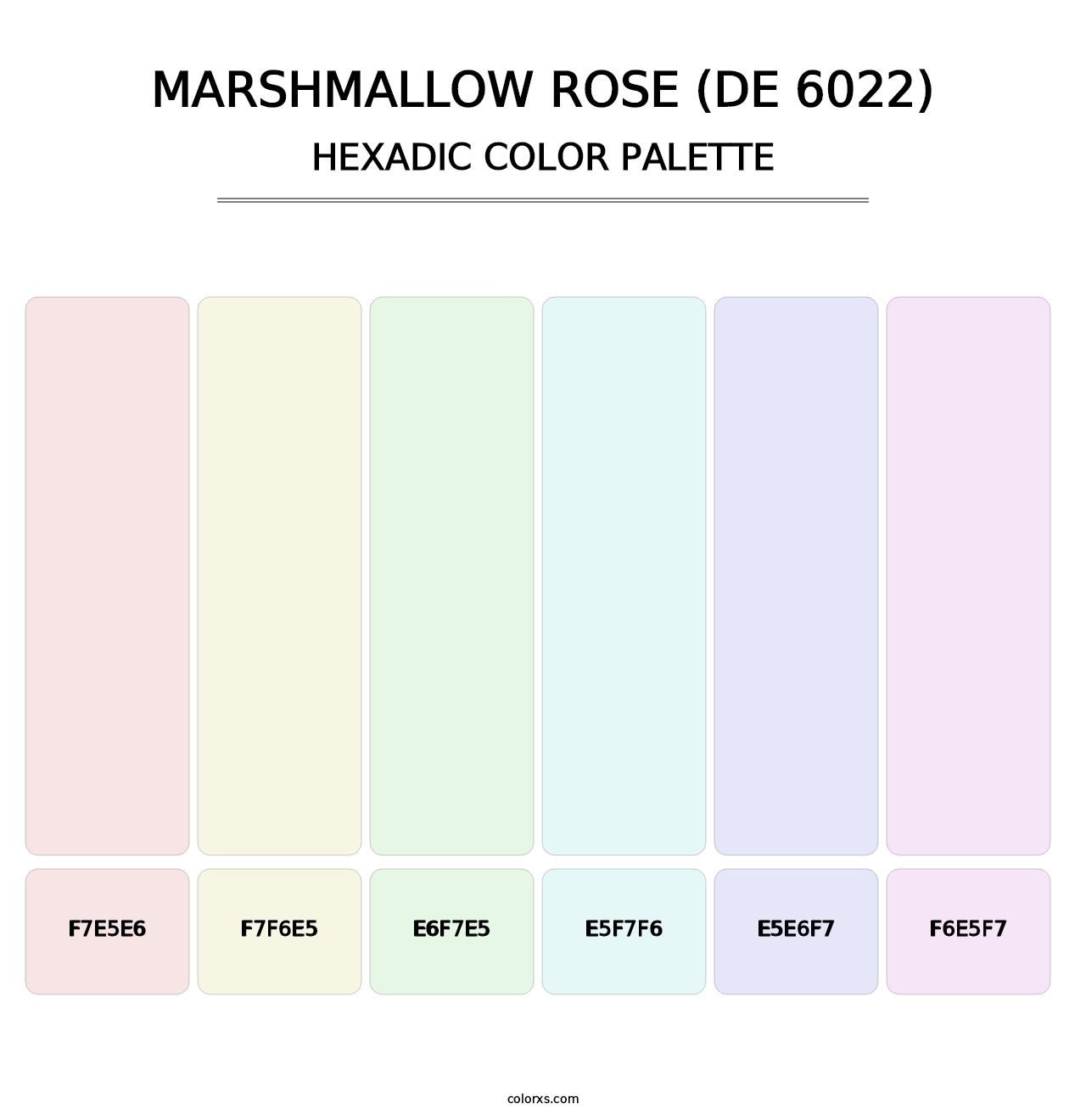 Marshmallow Rose (DE 6022) - Hexadic Color Palette
