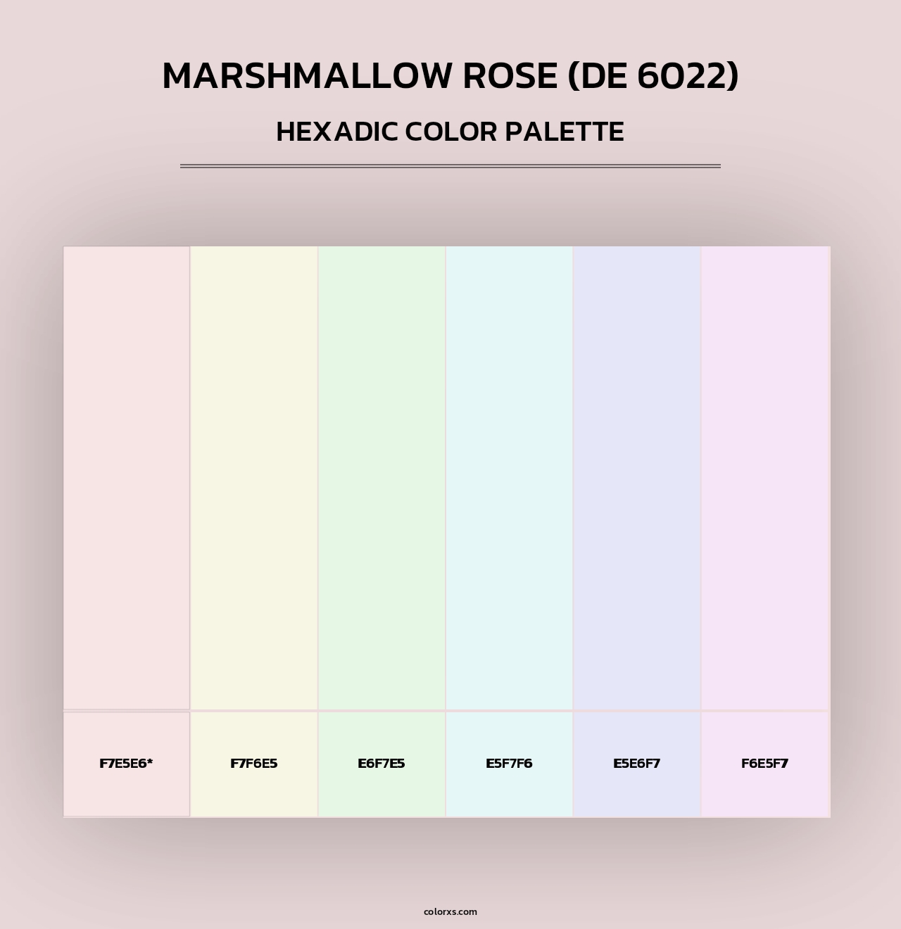 Marshmallow Rose (DE 6022) - Hexadic Color Palette