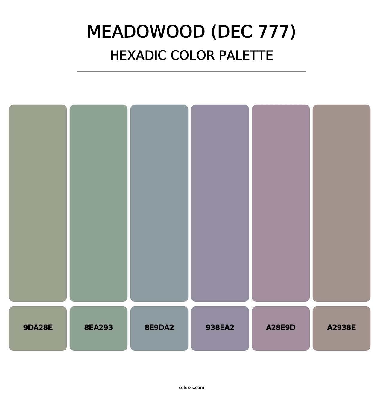 Meadowood (DEC 777) - Hexadic Color Palette