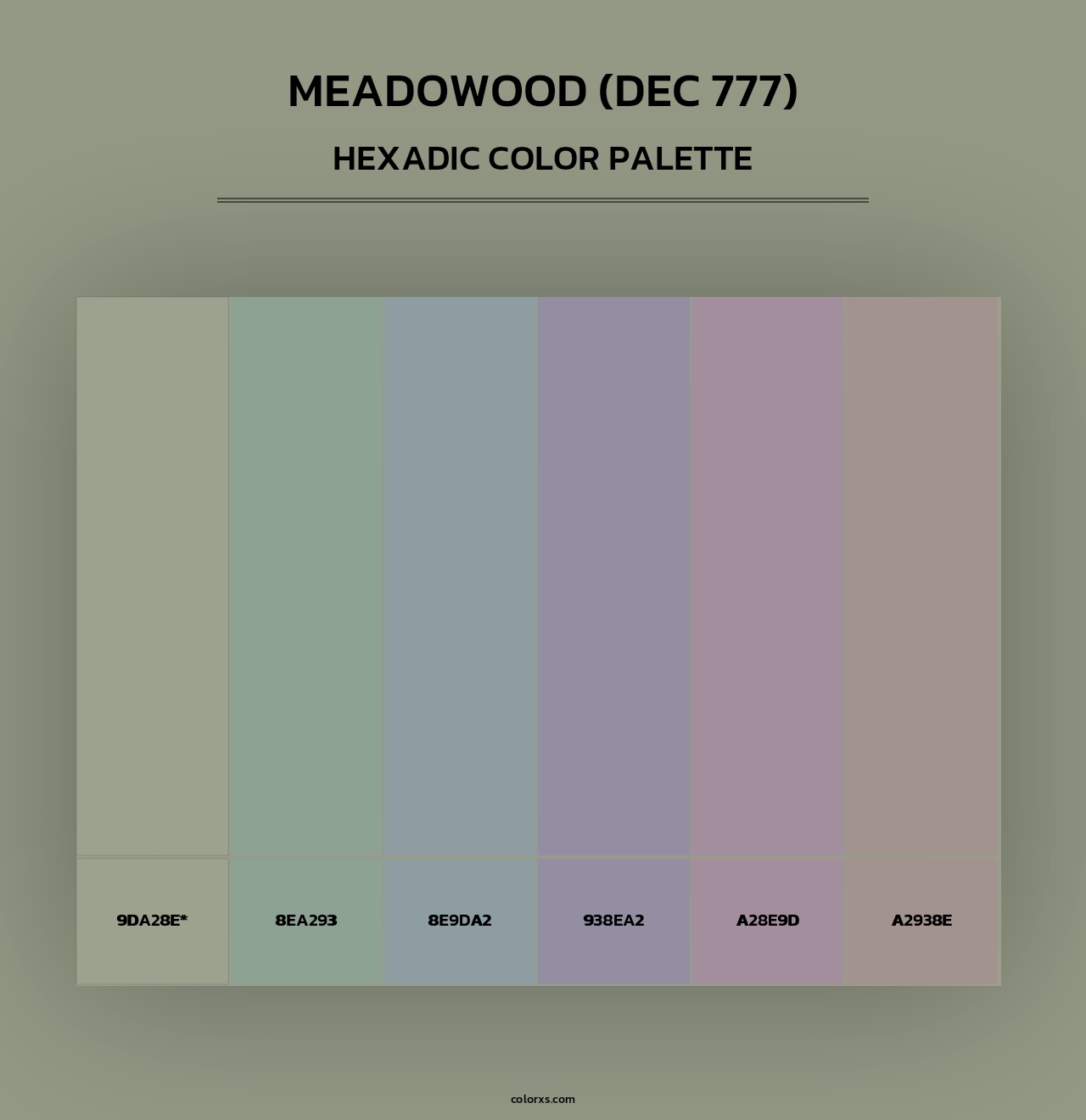Meadowood (DEC 777) - Hexadic Color Palette