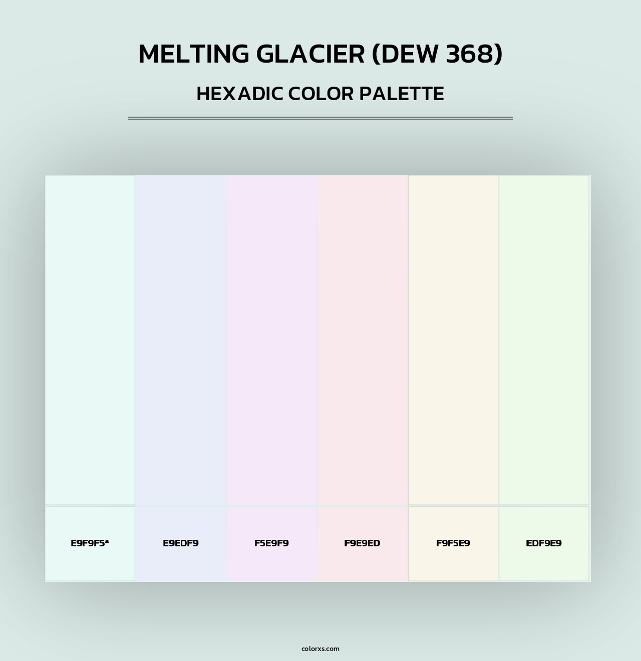 Melting Glacier (DEW 368) - Hexadic Color Palette