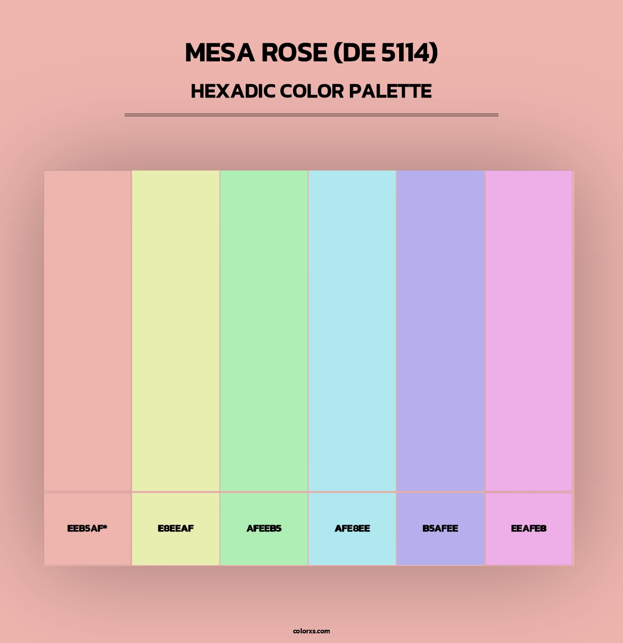 Mesa Rose (DE 5114) - Hexadic Color Palette