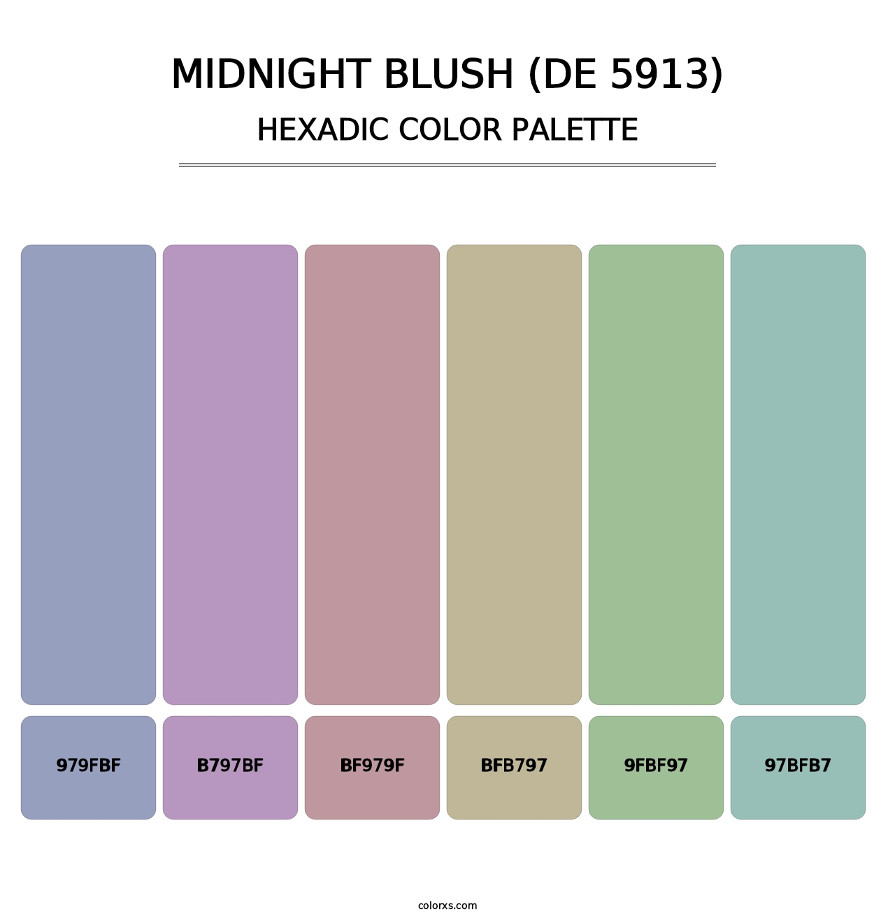 Midnight Blush (DE 5913) - Hexadic Color Palette