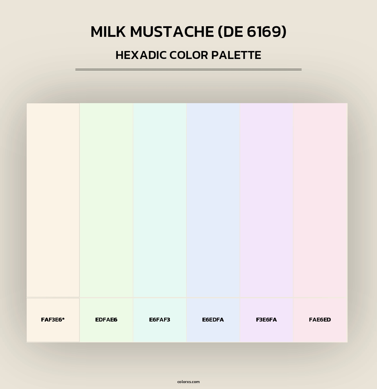Milk Mustache (DE 6169) - Hexadic Color Palette