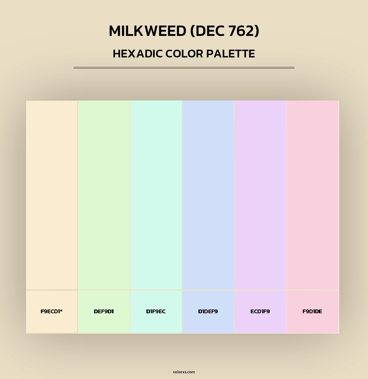 Milkweed (DEC 762) - Hexadic Color Palette