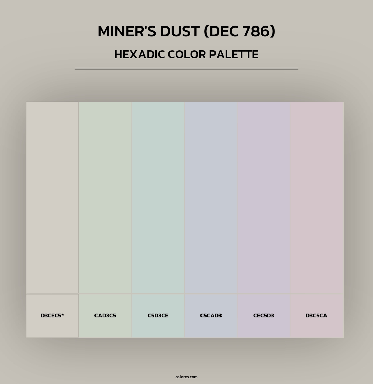 Miner's Dust (DEC 786) - Hexadic Color Palette