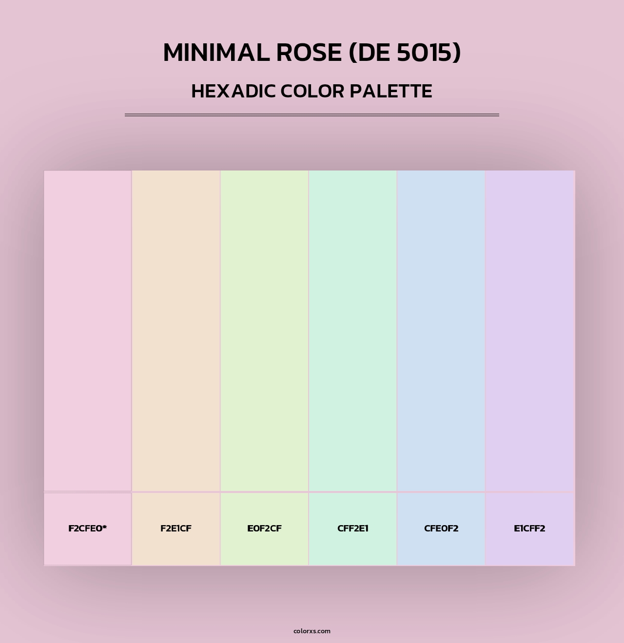 Minimal Rose (DE 5015) - Hexadic Color Palette