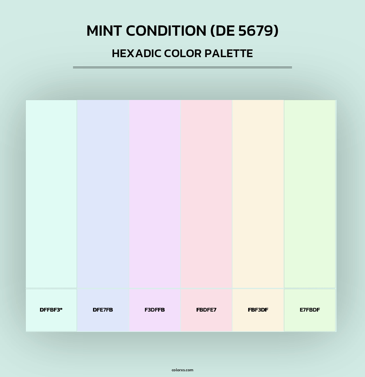 Mint Condition (DE 5679) - Hexadic Color Palette