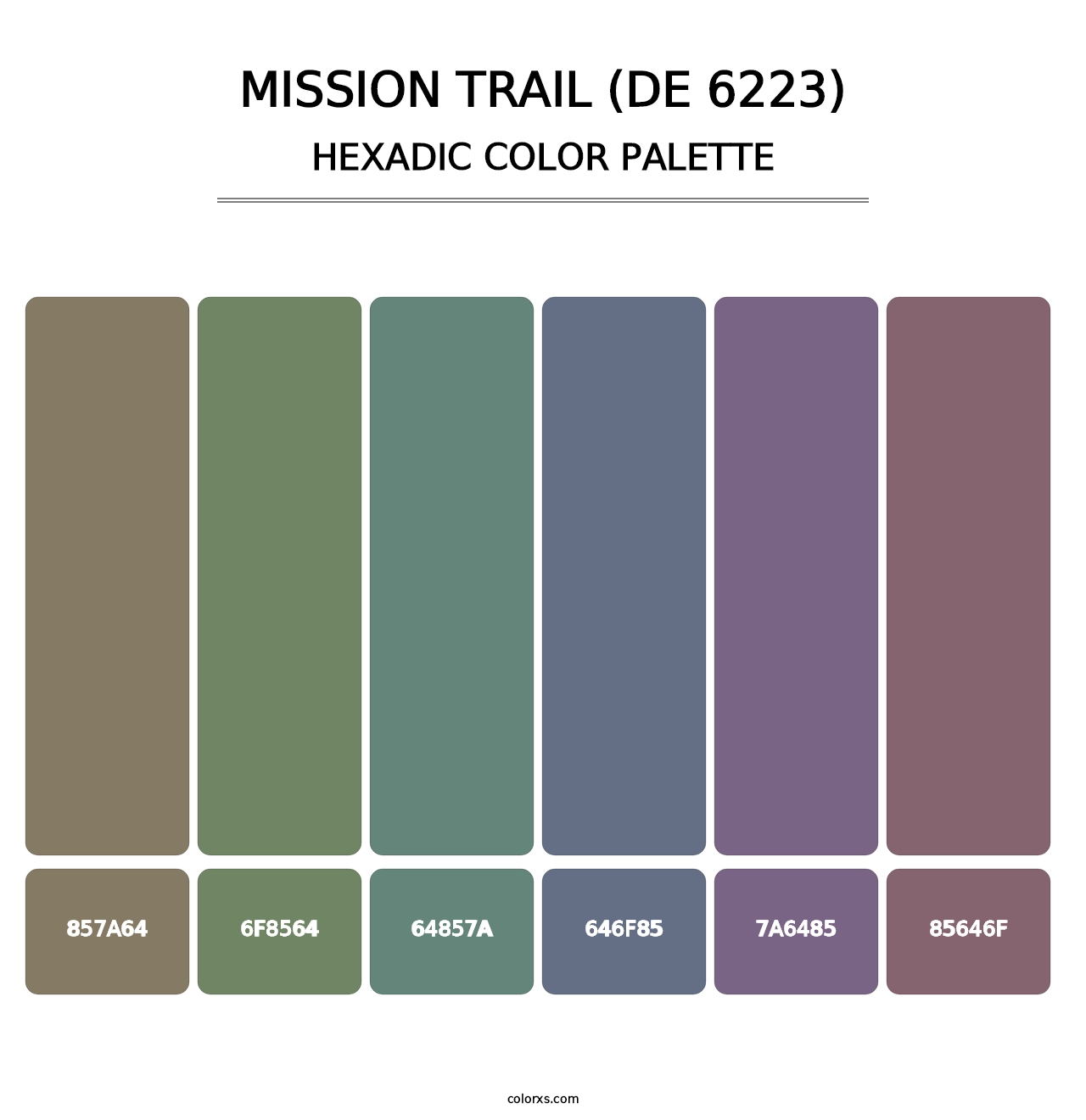 Mission Trail (DE 6223) - Hexadic Color Palette