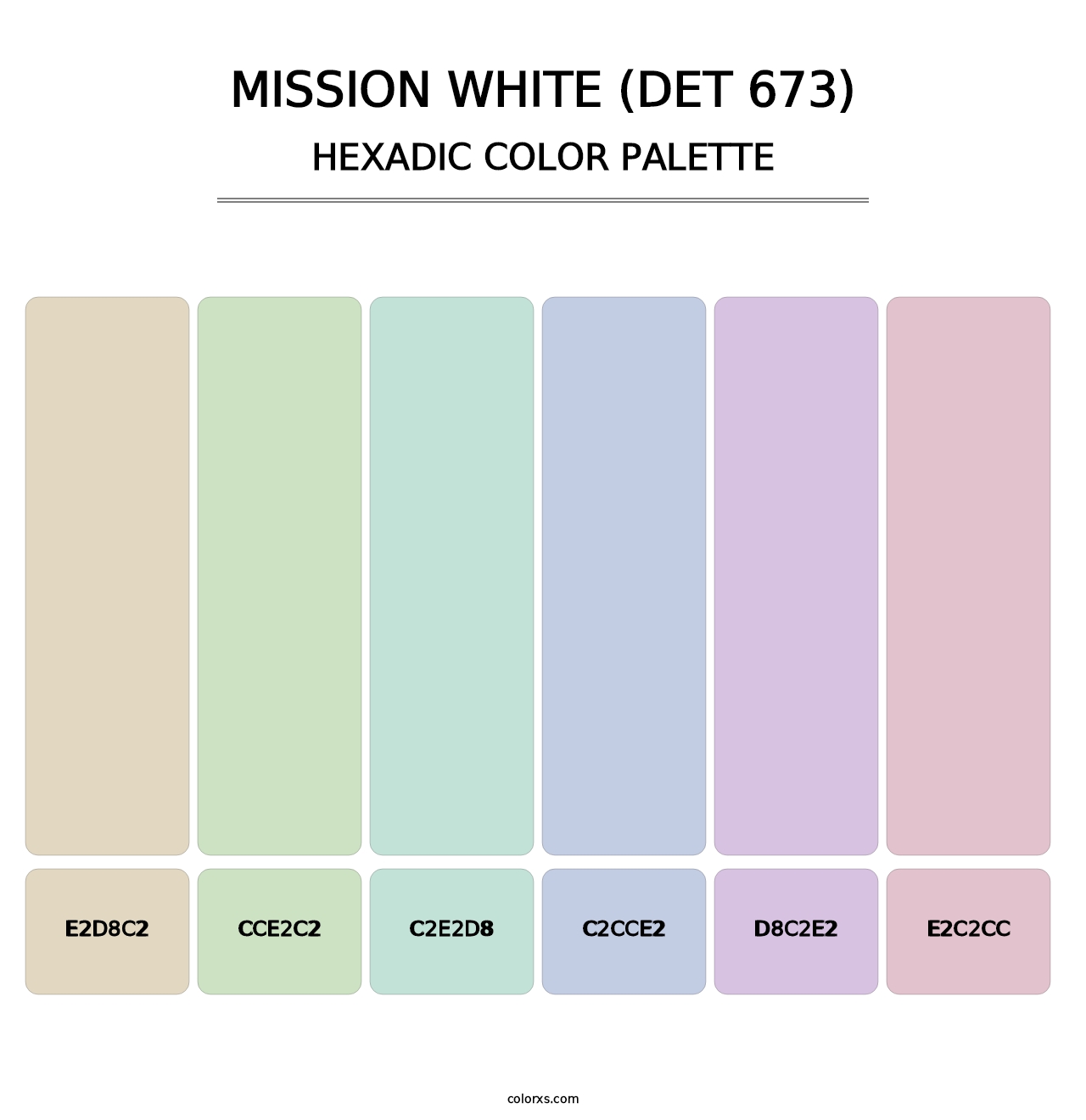Mission White (DET 673) - Hexadic Color Palette