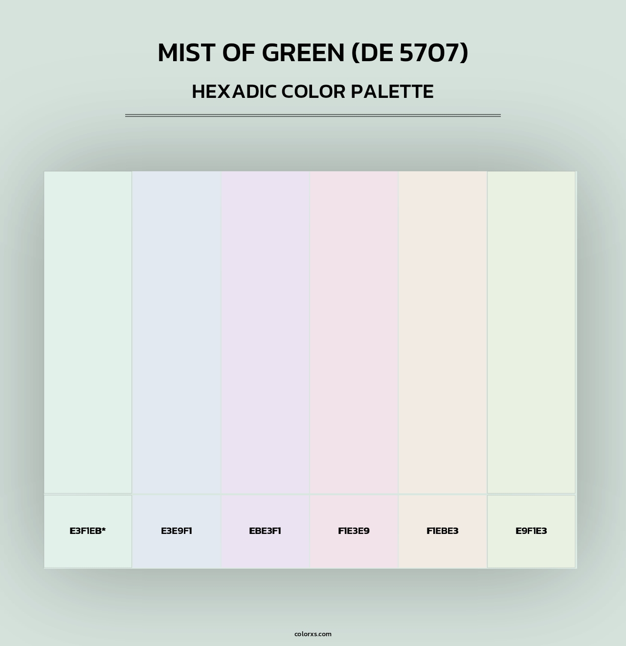 Mist of Green (DE 5707) - Hexadic Color Palette