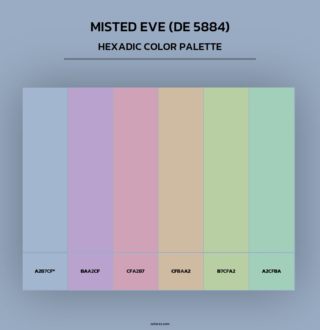 Misted Eve (DE 5884) - Hexadic Color Palette