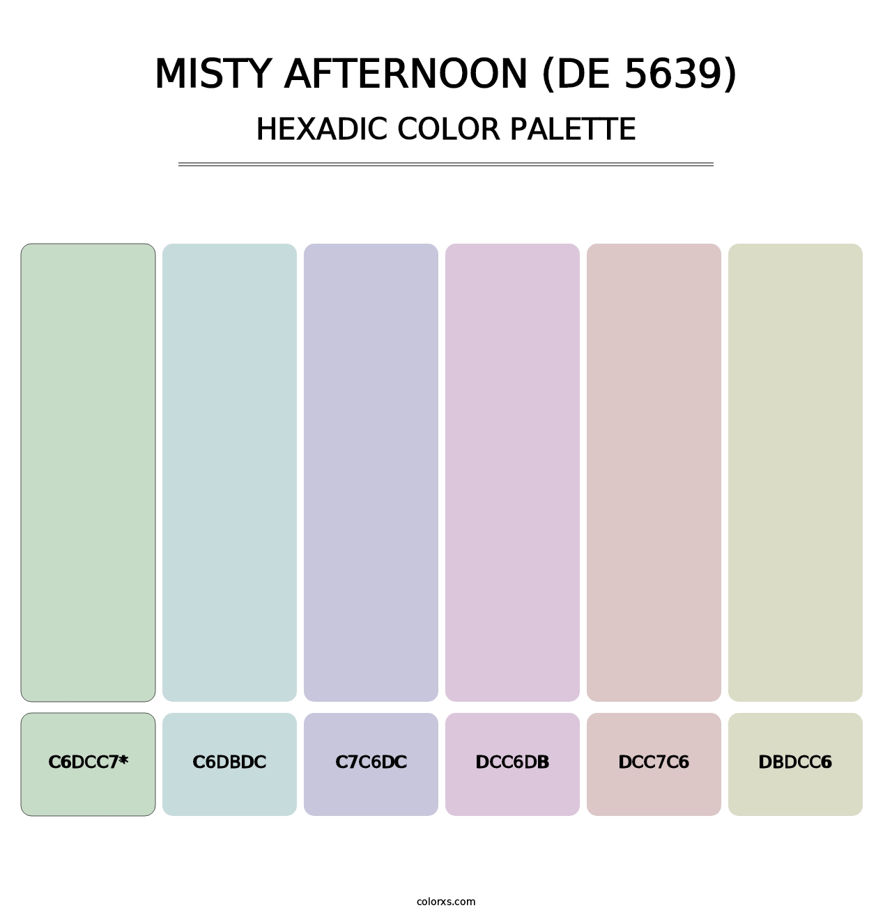 Misty Afternoon (DE 5639) - Hexadic Color Palette