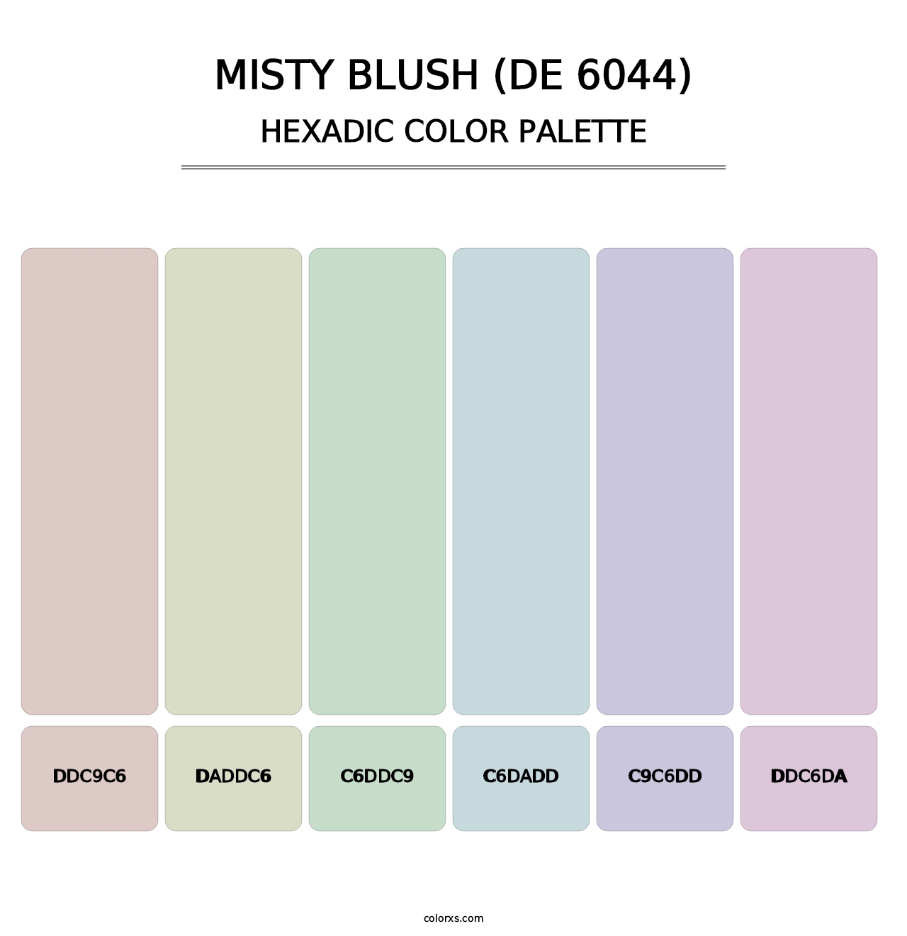Misty Blush (DE 6044) - Hexadic Color Palette