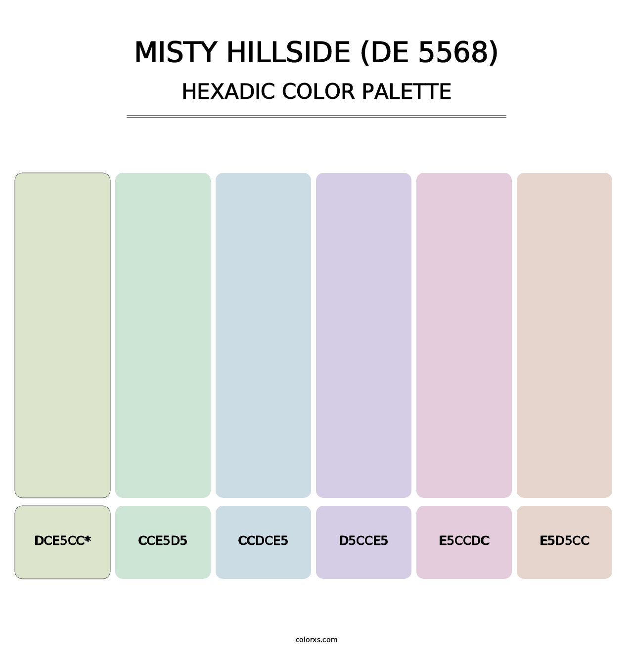 Misty Hillside (DE 5568) - Hexadic Color Palette