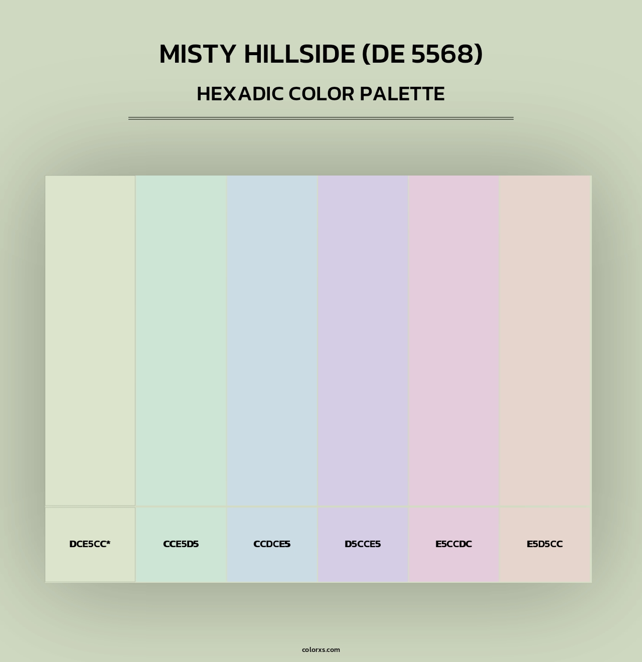Misty Hillside (DE 5568) - Hexadic Color Palette