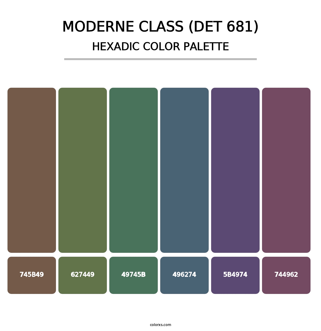 Moderne Class (DET 681) - Hexadic Color Palette
