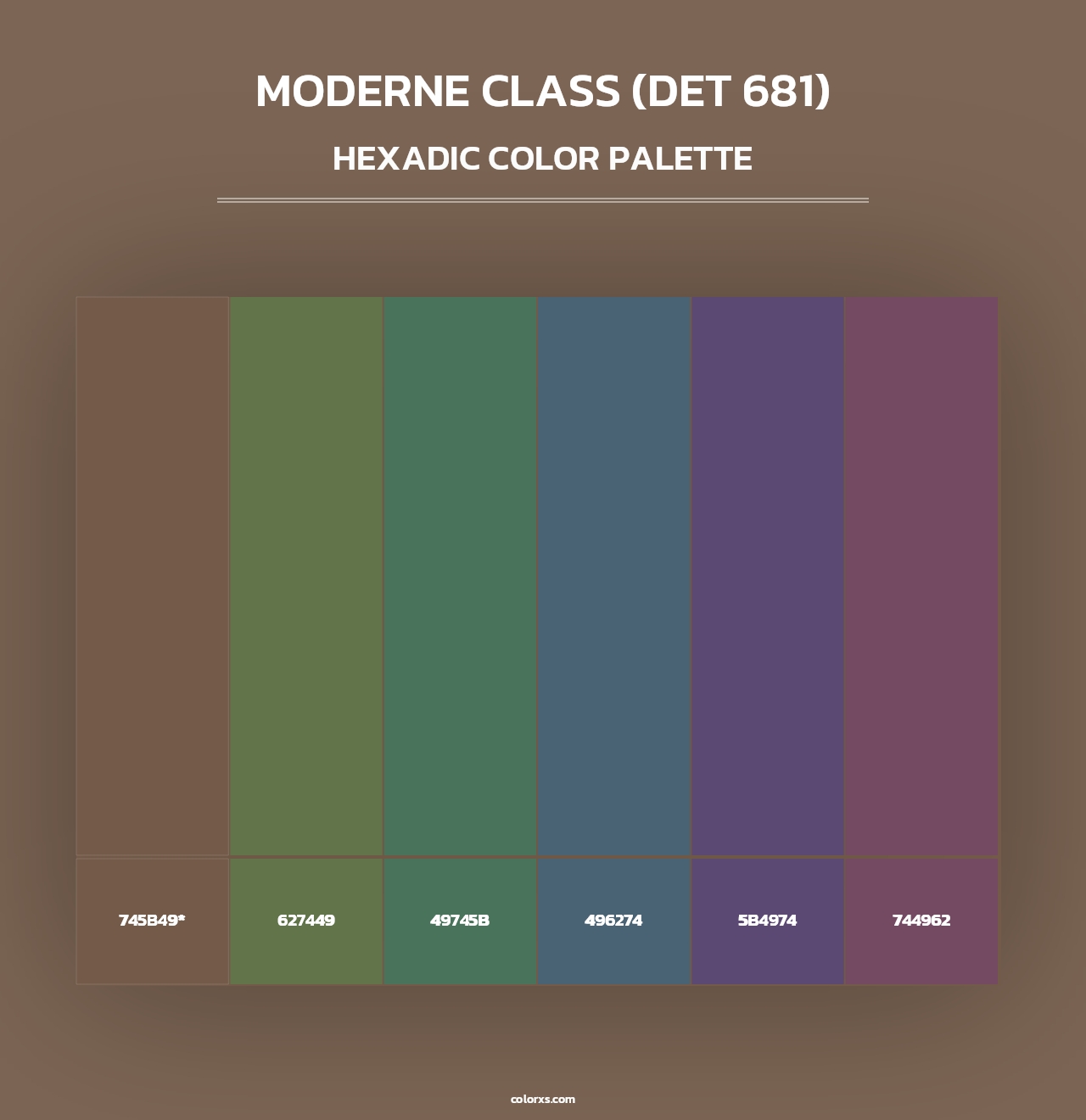 Moderne Class (DET 681) - Hexadic Color Palette