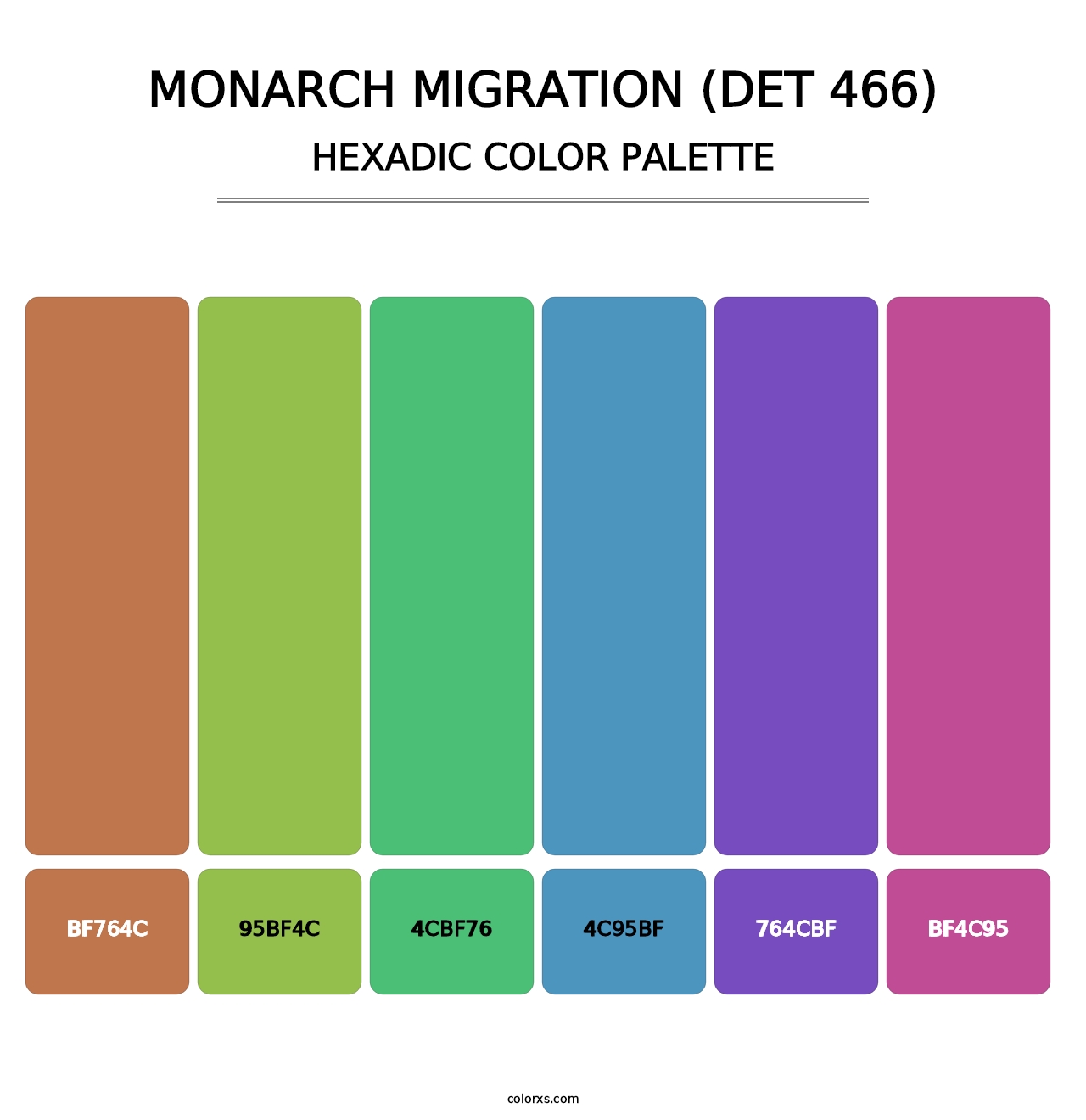Monarch Migration (DET 466) - Hexadic Color Palette