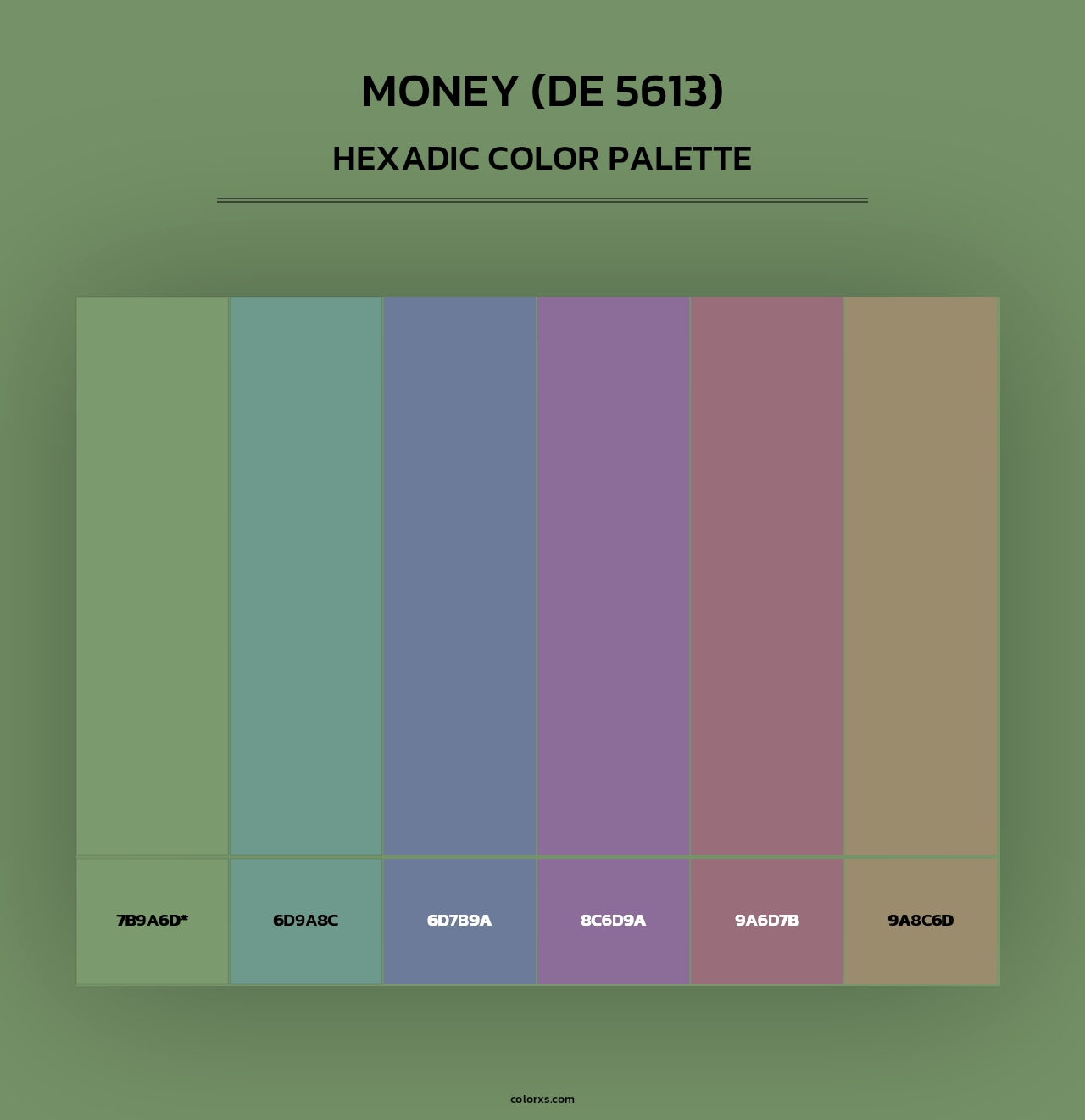 Money (DE 5613) - Hexadic Color Palette